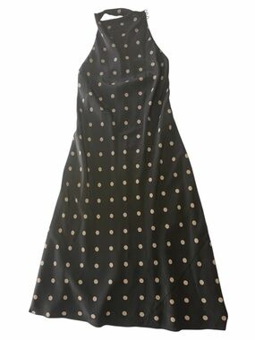 Banana Republic Green Polka Dot Halter Midi Dress Size 6